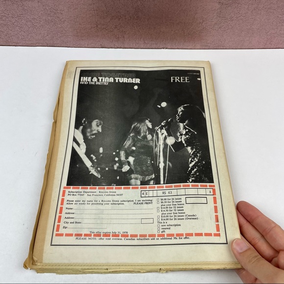 Vintage Rolling Stone Magazine David Crosby Bob Dylan July 23, 1970 - Picture 5 of 5